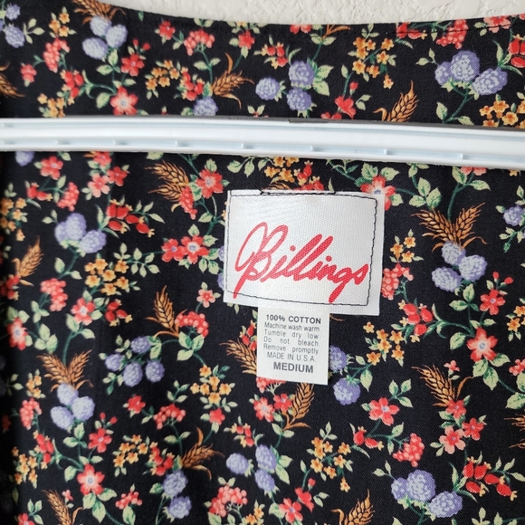 BILLINGS x VINTAGE 80s new old stock fruit floral vest / belt set NEW - Picture 5 of 7